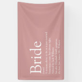Bride Definition Brautparty Dusty Rose Banner (Vertikal)