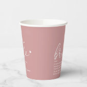 Bride Definition Brautparty Dusty Rose Pappbecher (Links)
