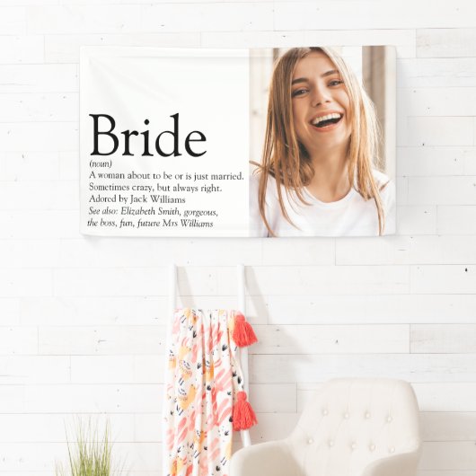 Bride Definition Foto Brautparty Hochzeit Banner (Insitu)