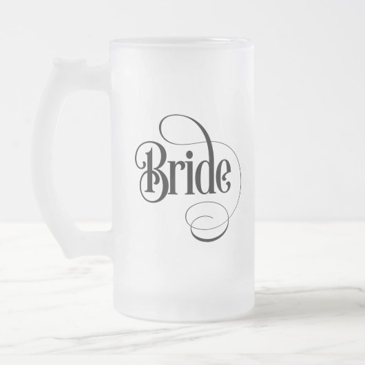 Bride (Design 2) Mattierte Tasse von Glasbäern (Links)