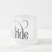 Bride (Design 3) Mattierte Glass-Kaffee-Tasse Mattglastasse (Vorderseite Links)