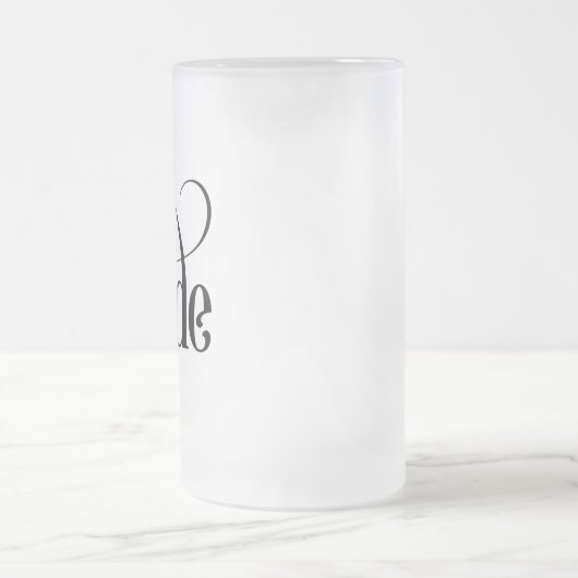 Bride (Design 3) Mattierte Tasse von Glasbäern (Mittel)