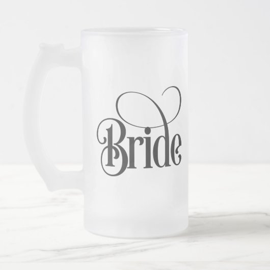 Bride (Design 3) Mattierte Tasse von Glasbäern (Links)
