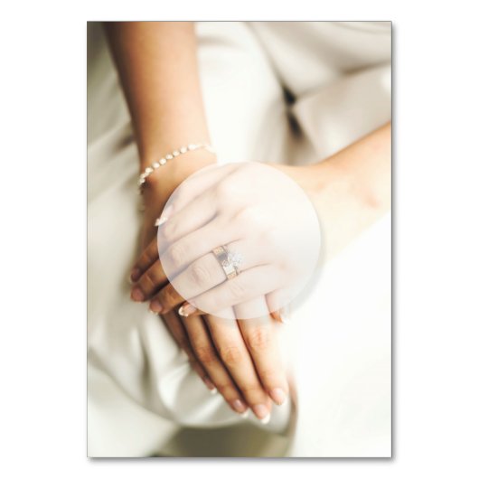 Bride Diamant Ring bearbeitbare Hochzeitsstiftung Tischnummer (Rückseite)