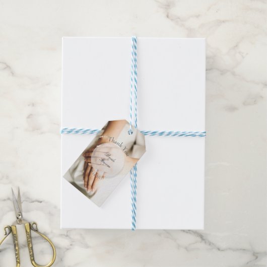 Bride Diamond Ring Fotografie Editable Wedding Geschenkanhänger (Mit Garn)