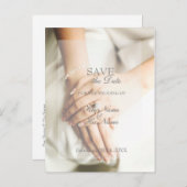 Bride Diamond Ring Wedding retten das Datum Ankündigungspostkarte (Vorne/Hinten)