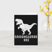 Bride Dinosaur Rex Groomsaurus Verlobung Karte (Gelbe Blume)