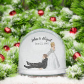 Bride Dragging the Reluctant Groom Schneekugeln (Weihnachten)