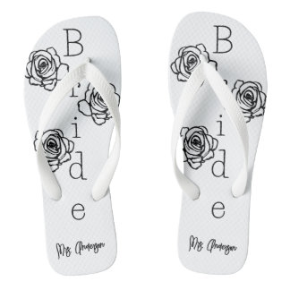 Bride Dreh=Flops mit Individuelle Name Badesandalen