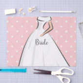 Bride Dress Elegant Wedding Party Polka Dots Art Seidenpapier (Handwerk)