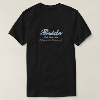 Bride Dusty Blue Bachelorette Wedding Party T-Shirt