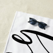 Bride Elegant Minimalistisch Wedding Beach Badtuch Strandtuch (Beispiel)