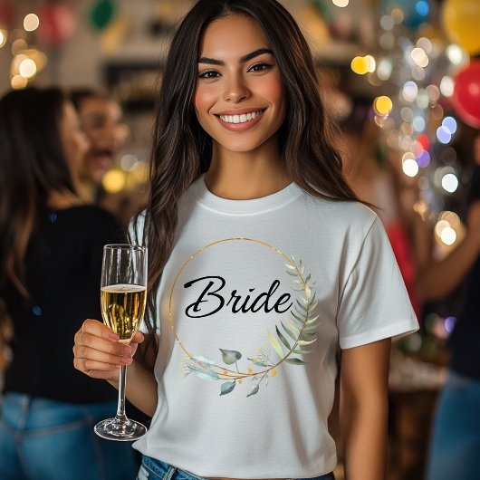 Bride - elegantes Blumendesign T-Shirt