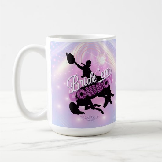 Bride 'em Cowboy Bachelorette v2 Team Bride ID928 Kaffeetasse (Links)