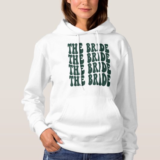 Bride Emerald Customized Matching Brautparty Hoodie (Vorderseite)