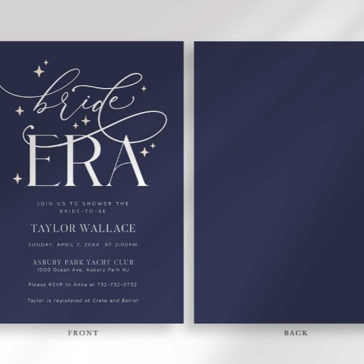 Bride Era Bridal Dusche Einladung