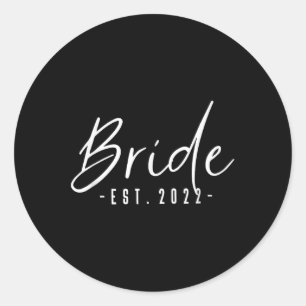 Bride Est 2022 Future Ehefrau Verlobt Gifts Fiancé Runder Aufkleber