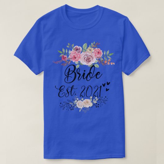Bride Est 2022 Wedding Junggeselinnen-Abschied T-Shirt (Design vorne)