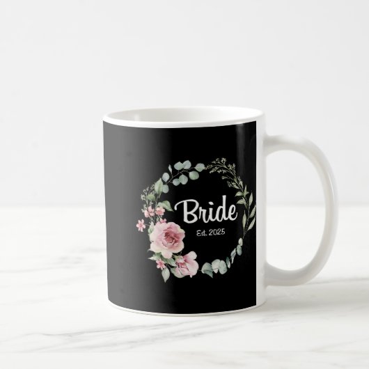 Bride Est. 2025 Bridal Wedding Matching Geschenke Kaffeetasse (Rechts)