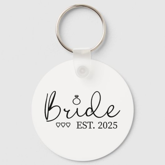 Bride Est. 2025 Bride zu Verlobung Schlüsselanhänger (Vorderseite)
