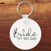 Bride Est. 2025 Bride zu Verlobung Schlüsselanhänger (Vorderseite)