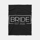 Bride Est. 2025 Ehefrau Bachelorette Part Fleecedecke (Vorderseite)