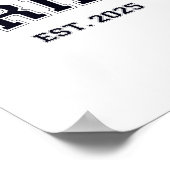 Bride Est. 2025 Frau Ehefrau Bachelorette Par Poster (Ecke)