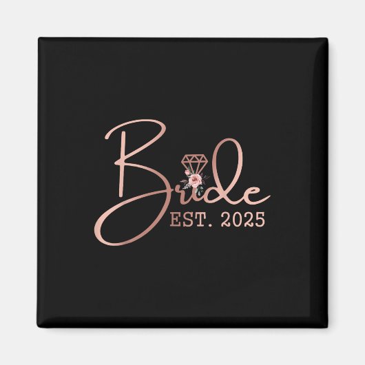 Bride Est 2025 Mrs. Junggeselinnen-Abschied Weddin Magnet (Vorne)
