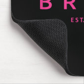 Bride Est. 2025 Rosa Brautparty Wedding Bachelo Mousepad (Ecke)