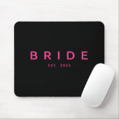 Bride Est. 2025 Rosa Brautparty Wedding Bachelo Mousepad (Mit Mouse)