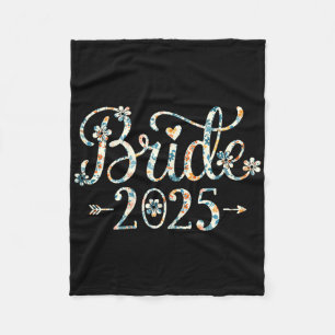 Bride Est 2025 Verheiratet Hochzeit Brautparty Jun Fleecedecke