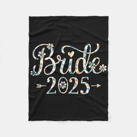 Bride Est 2025 Verheiratet Wedding Brautparty Bach Fleecedecke (Vorderseite)