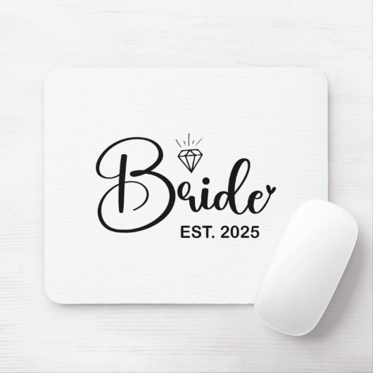 Bride Est. 2025 Verheiratete Hochzeit Brautparty B Mousepad (Mit Mouse)