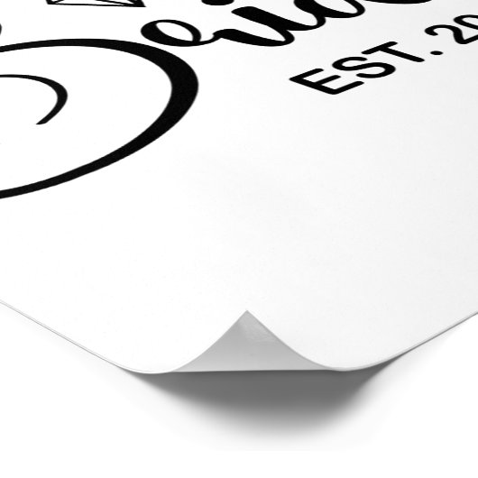 Bride Est. 2026 Frau Ehefrau Bachelorette Par Poster (Ecke)