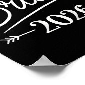 Bride Est 2026 Verheiratet Wedding Brautparty Bach Poster (Ecke)