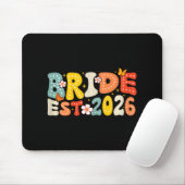 Bride Est 2026 Verheiratet Wedding Bridal Mousepad (Mit Mouse)
