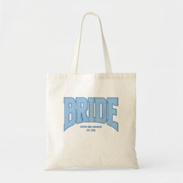 BRIDE Faux Glitter Varsity Engagement Bridal Tragetasche