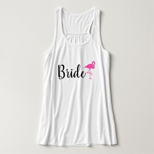 "Bride" Flamingo Wedding Tank Top (Design Vorderseite)