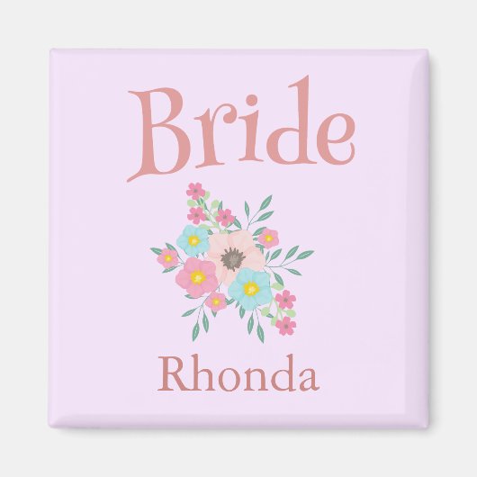 Bride Floral Beautiful Magnet (Vorne)