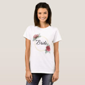 Bride Floral Design für Junggeselinnen-Abschied T-Shirt (Vorne ganz)