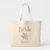 Bride Floral Jumbo Stoffbeutel (Vorne)