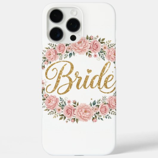 Bride Floral Watercolor iPhone Case (Rückseite)