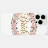 Bride Floral Watercolor iPhone Case (Rückseite (Horizontal))