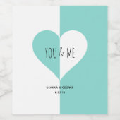 BRIDE Forever You & Me Suite Duschkopf Party Weinetikett (Einzelnes Label)