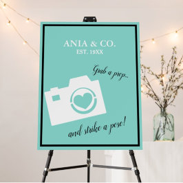 BRIDE Foto Booth Selfie Props Signage Party Poster
