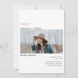 Bride Foto Dusty Blue Bridal Dusche Einladung