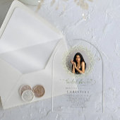 Bride Foto Gipskraut Brautdusche Einladung