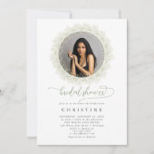 Bride Foto Gipskraut Brautdusche Einladung (Vorderseite)