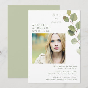 Bride Foto Sage verwöhnt unsere Braut-zu-Dusche Einladung