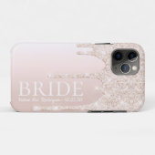 Bride Future Frau Blush Pink Glitzer Case-Mate iPhone Hülle (Rückseite (Horizontal))